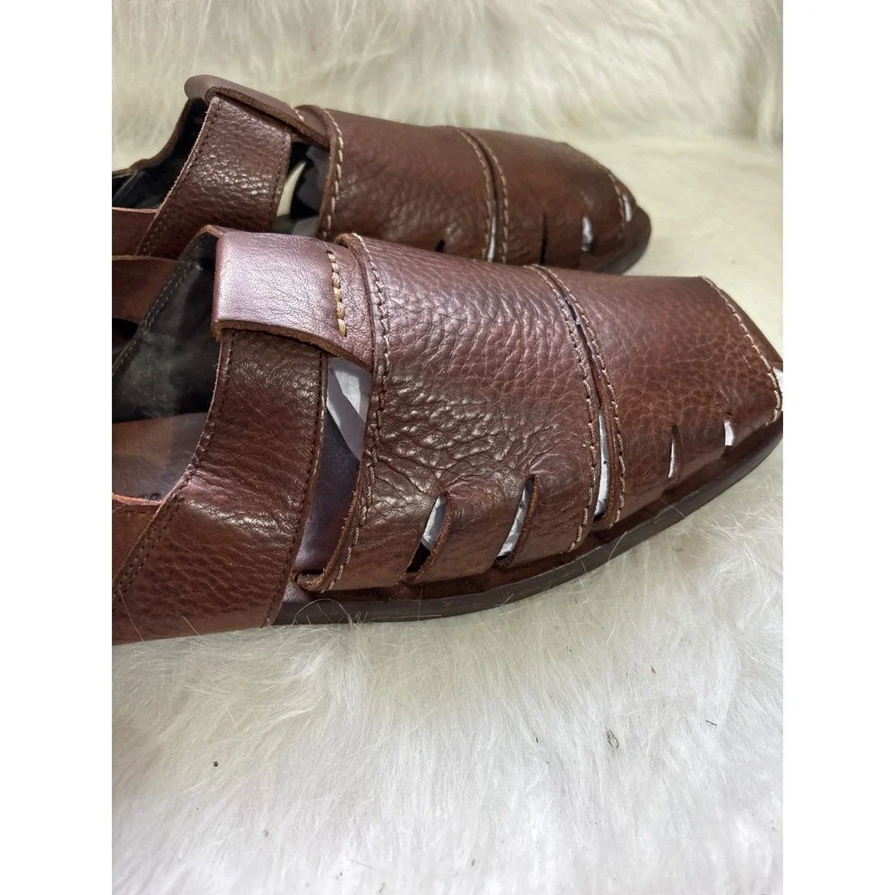 Tommy‎ Bahama Mens Leather Fisherman Sandals Made in Italy Vintage Y2K